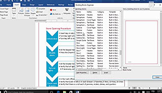 Microsoft Word 2016 Level 2.3: Inserting Content Using Quick Parts